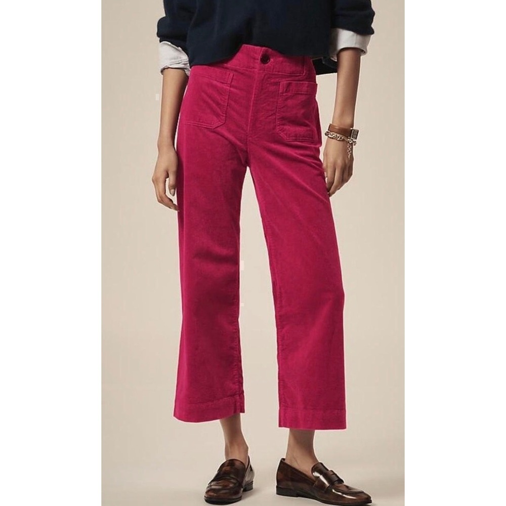 Maeve Colette Corduroy Pants Women 26 Pink Excellent Wide Leg Crop